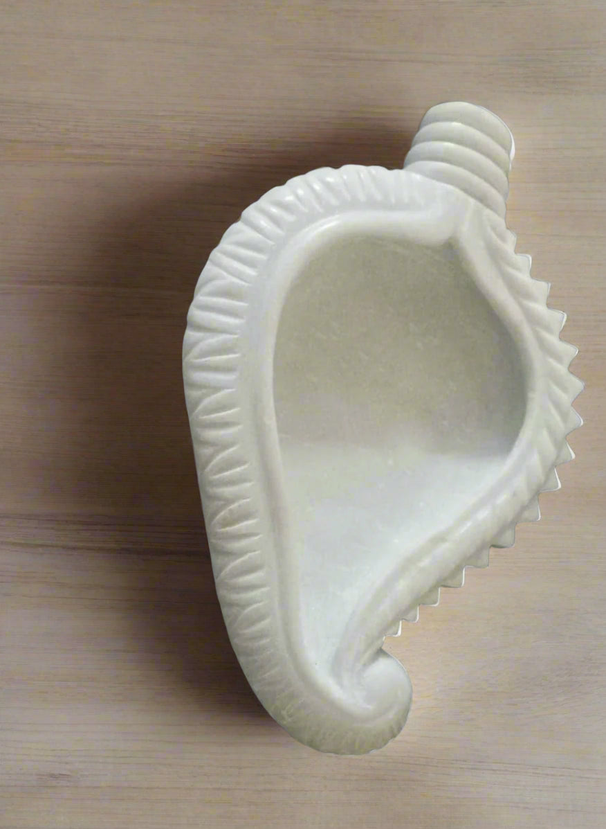 Marble shankh Shape urli Design urli/Snacks Platter/Sweet Platter Home Decor